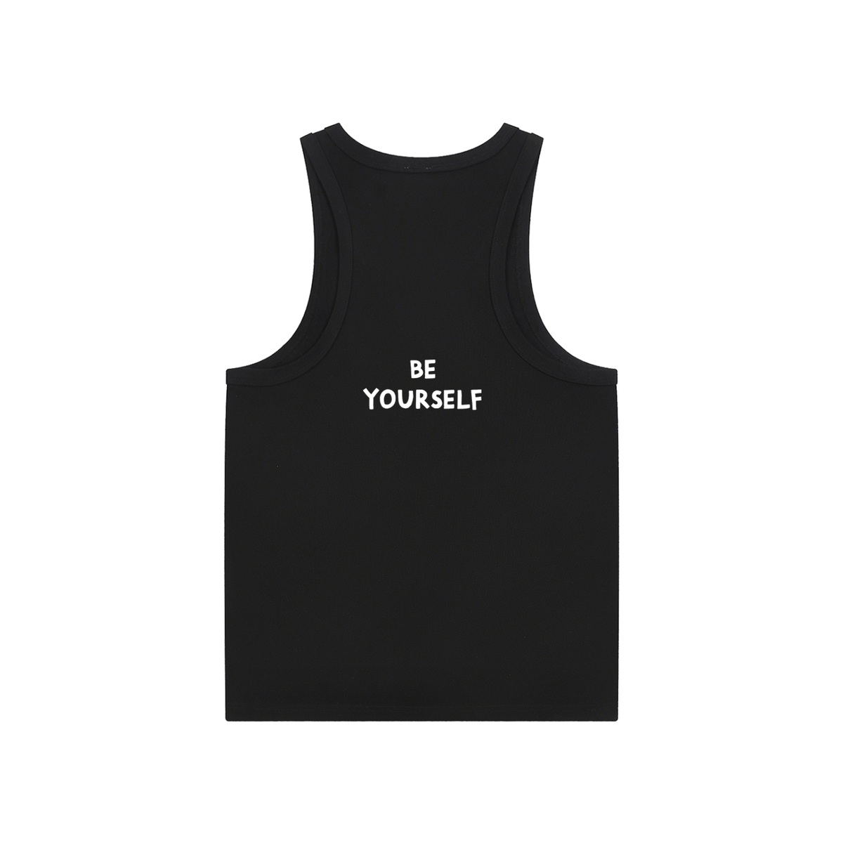 Black "Be Yourself" Tank Top