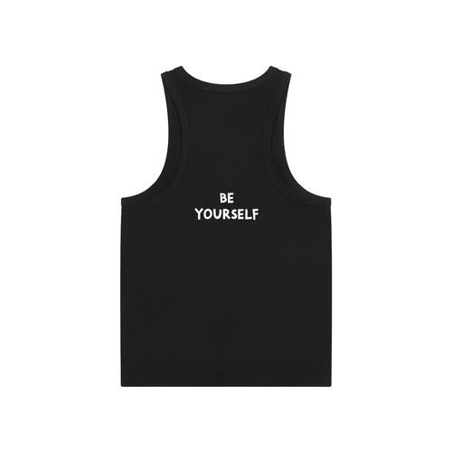Black "Be Yourself" Tank Top