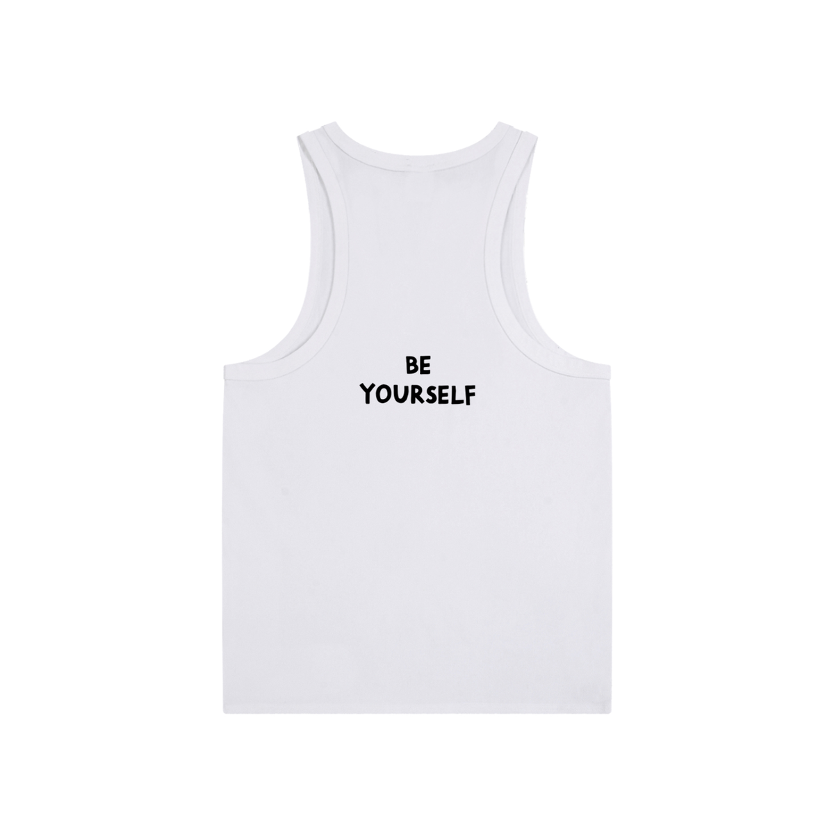 White "Be Yourself" Tank Top
